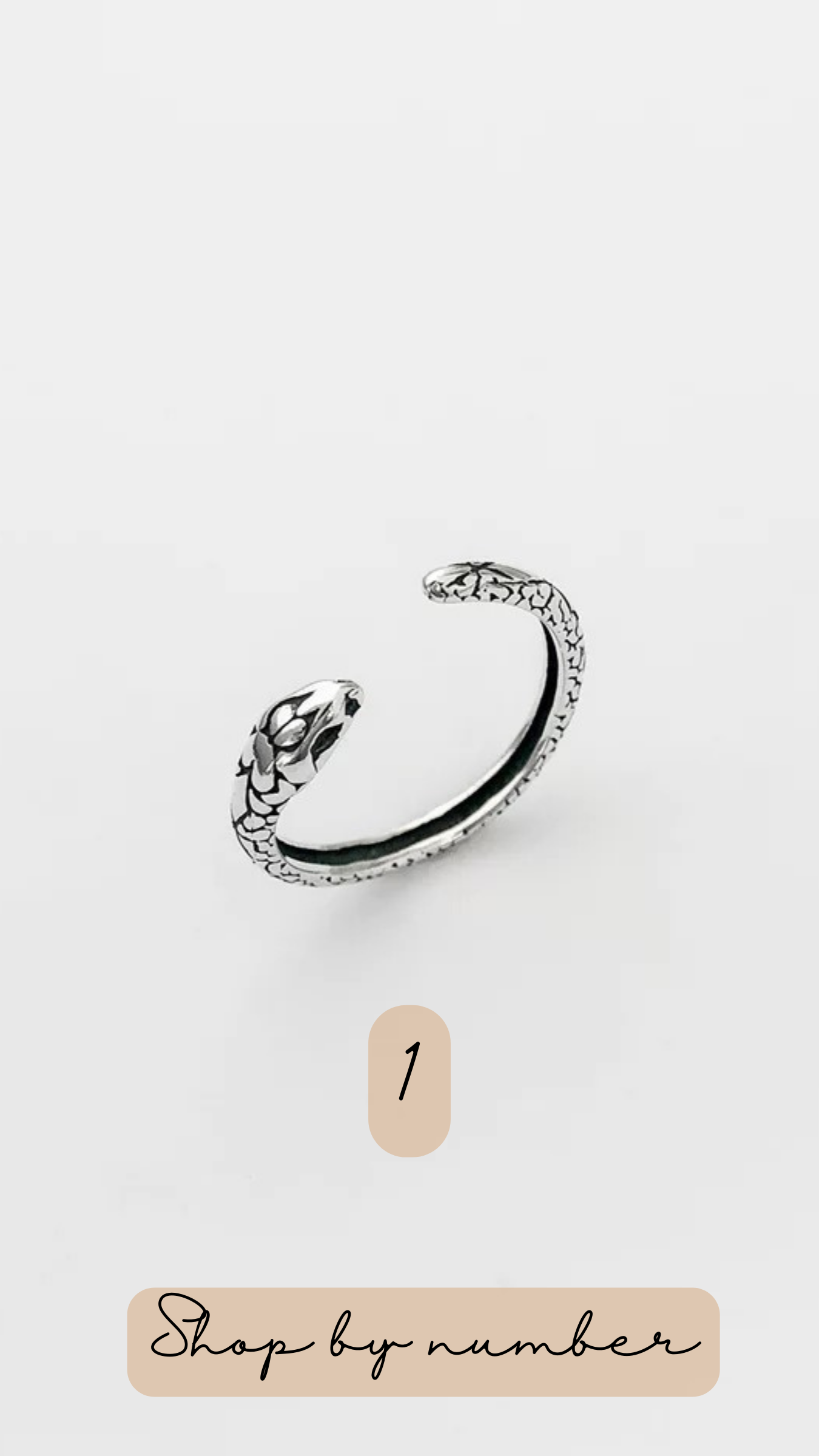 Shop by Number - Snakes Adjustable Rings
