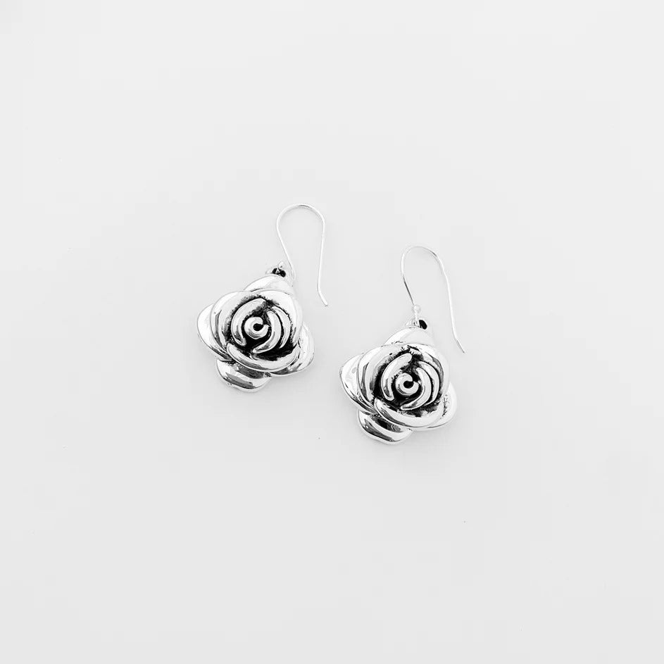 Open Rose Earrings