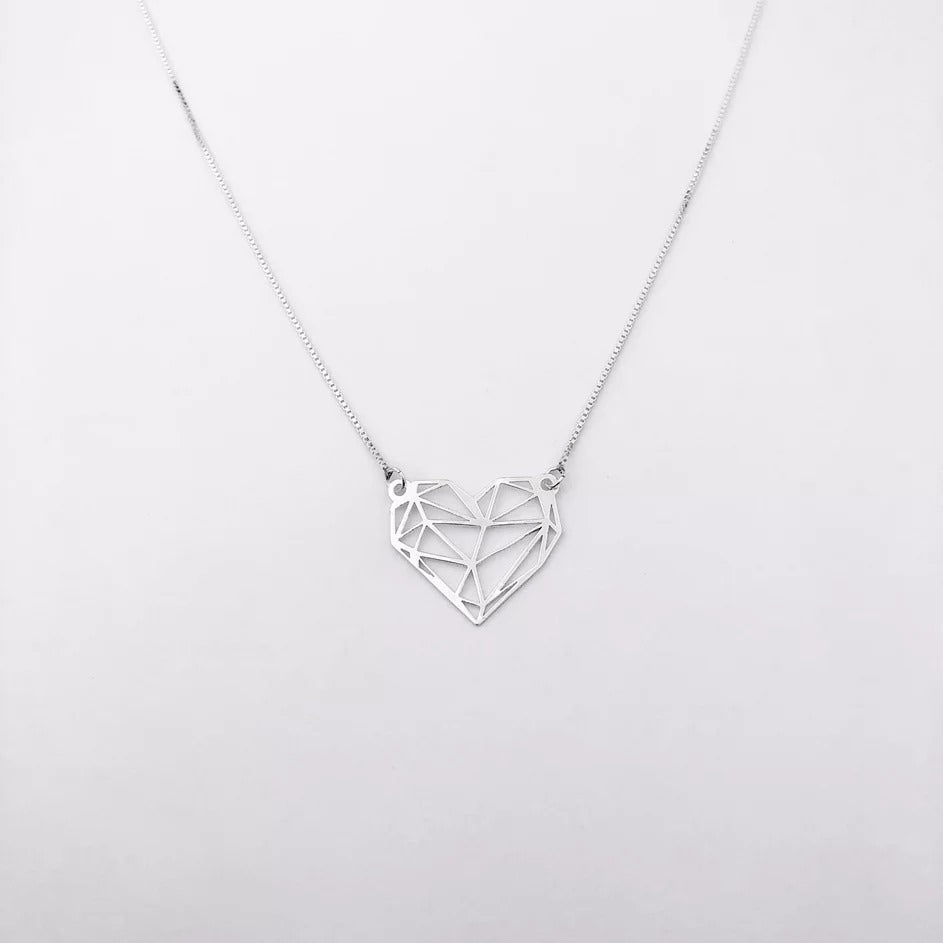 Geometric Heart Shaped Necklace