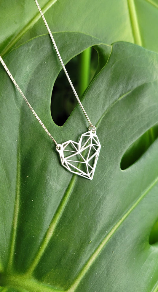 Geometric Heart Shaped Necklace