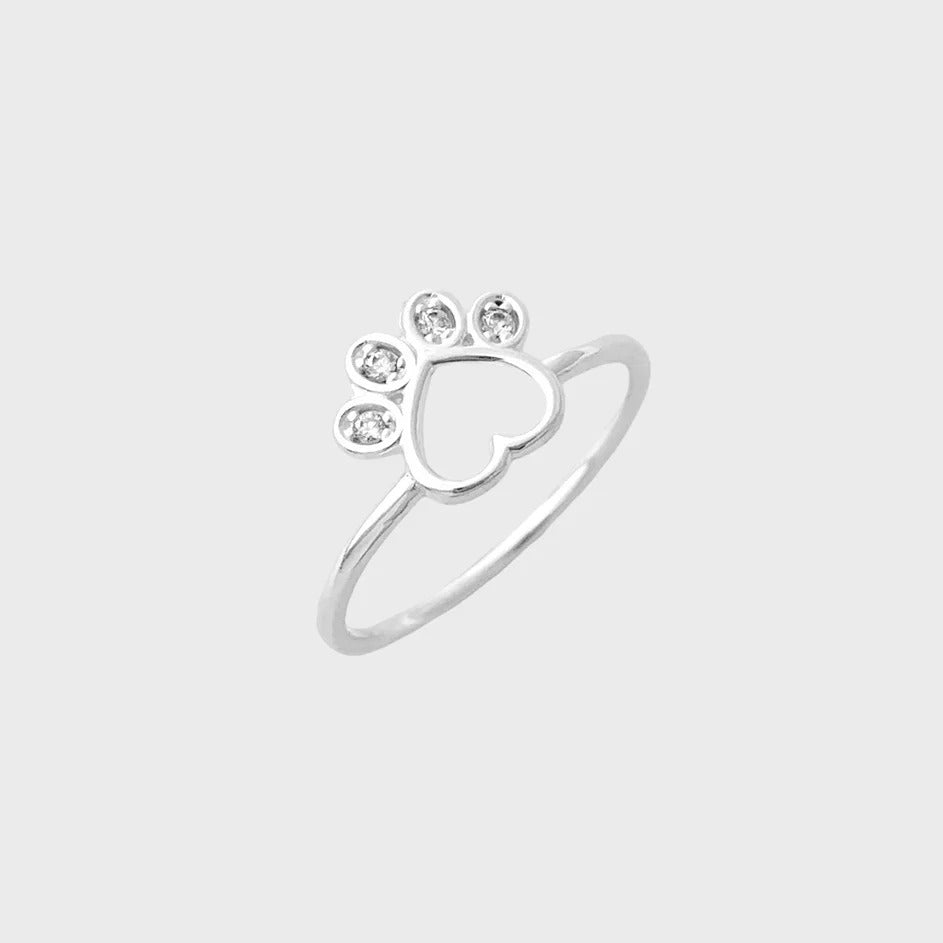 CZ Paw Ring