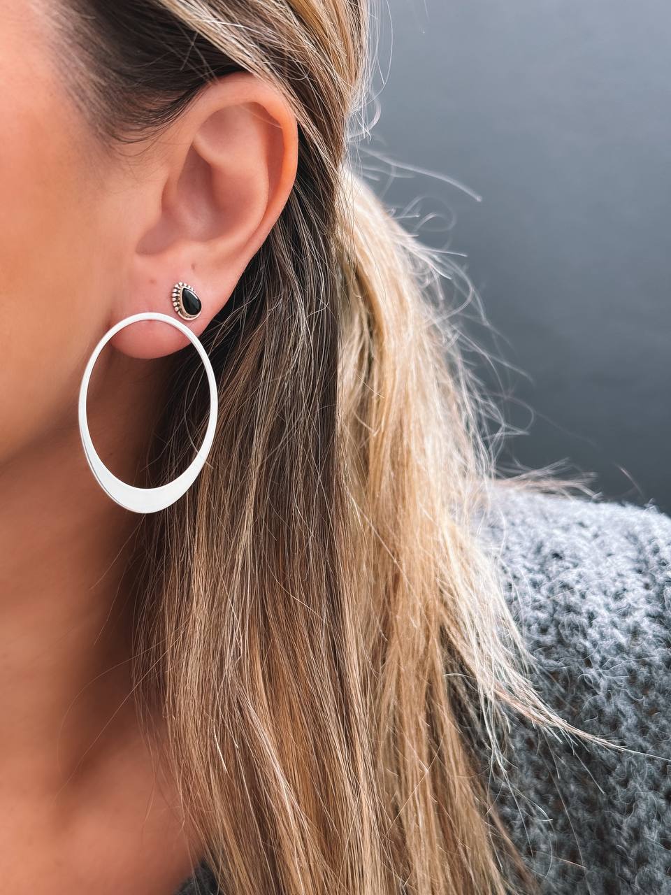 Oval Minimalist Earrings