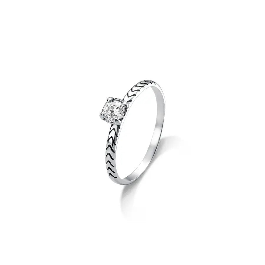 CZ Solitaire Ring