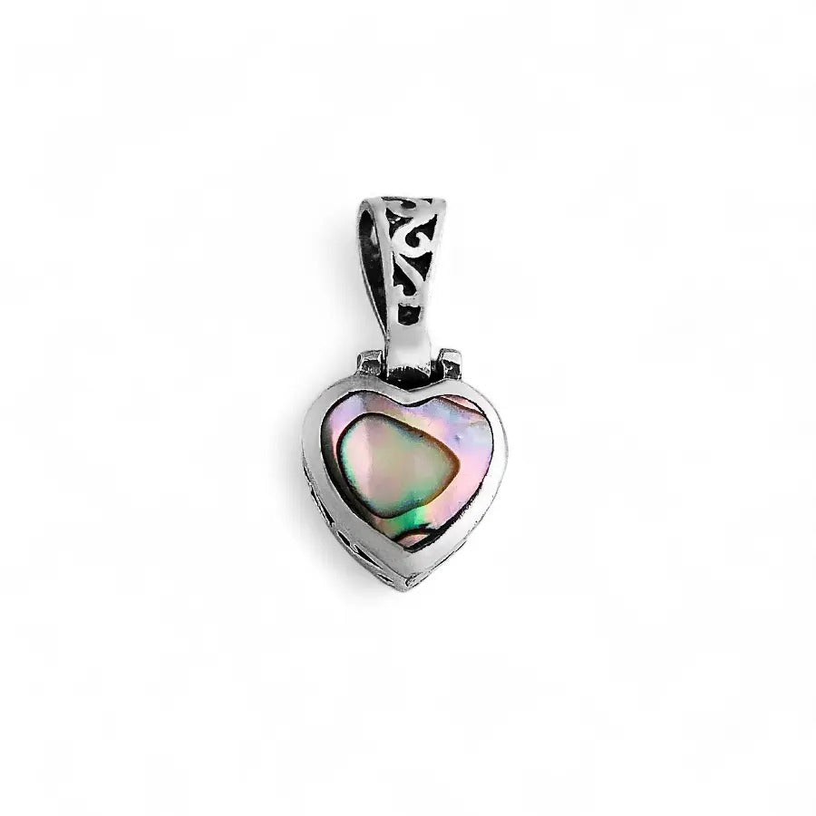 Boho Abalone Heart Pendant