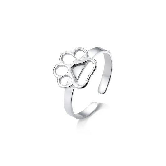 Paw Print Knuckle Ring