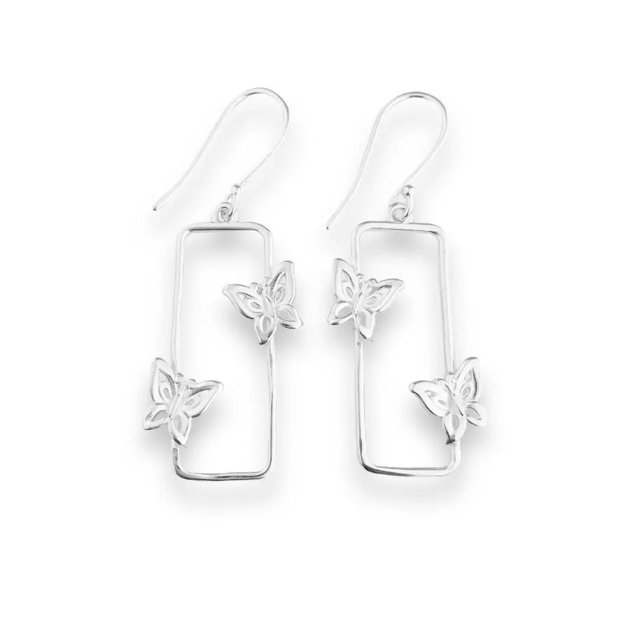 Rectangular Butterfly Earring