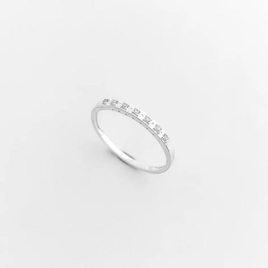 Square CZ Silver Ring