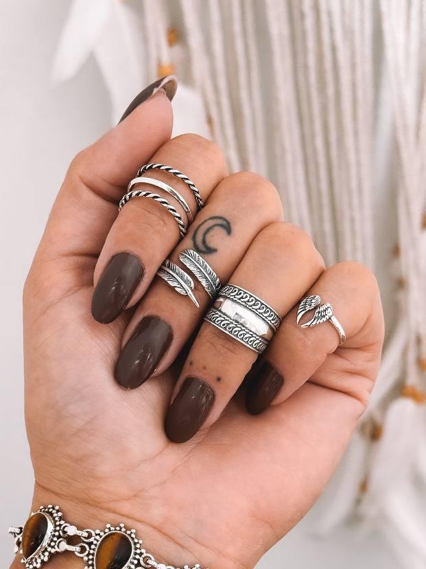 Silver Feather Knuckle Ring