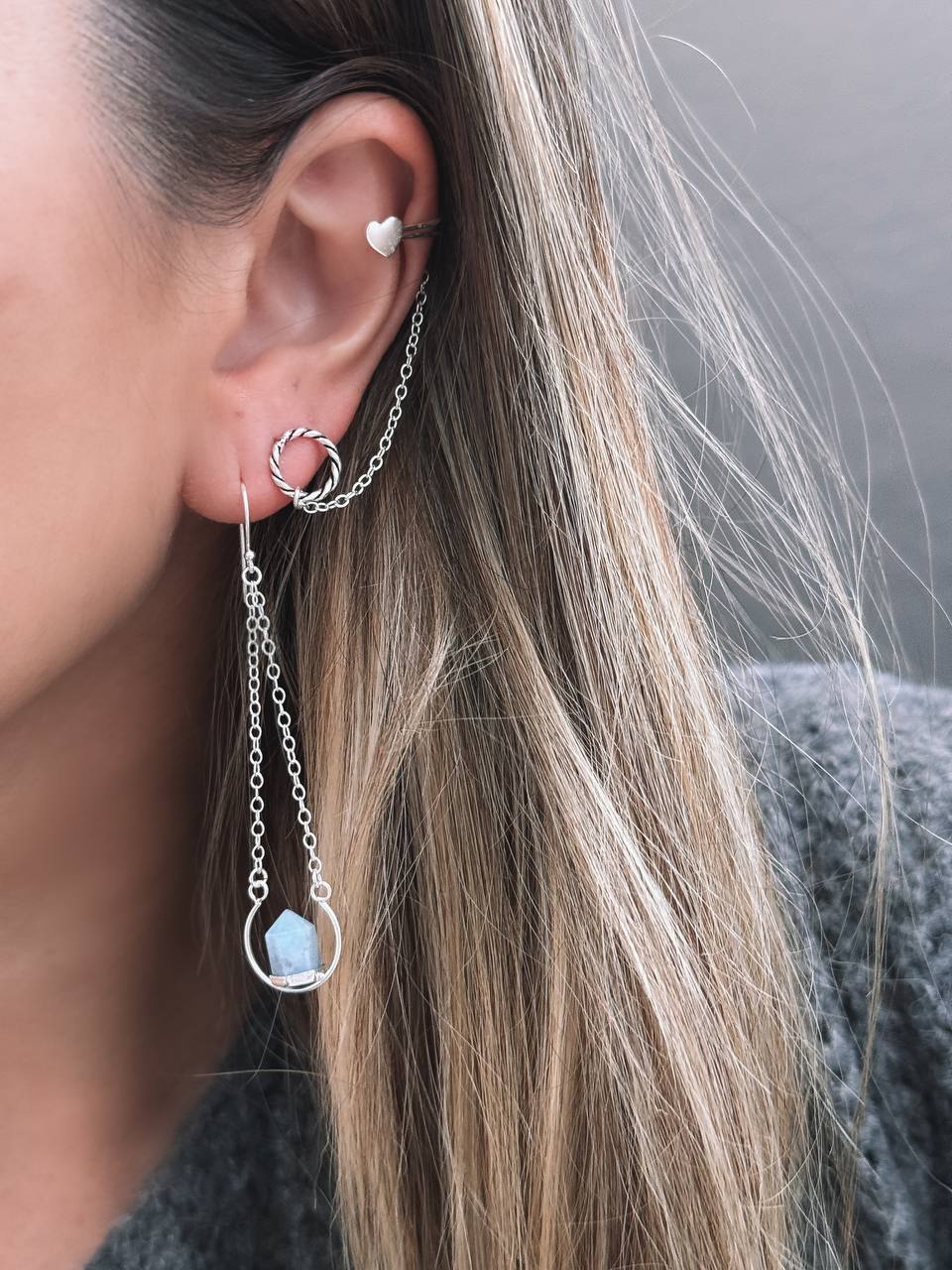 Quartz Dangle Earrings