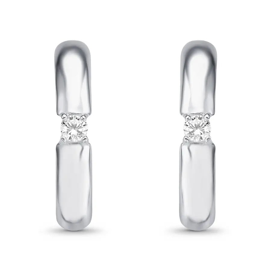 CZ Curved Earring