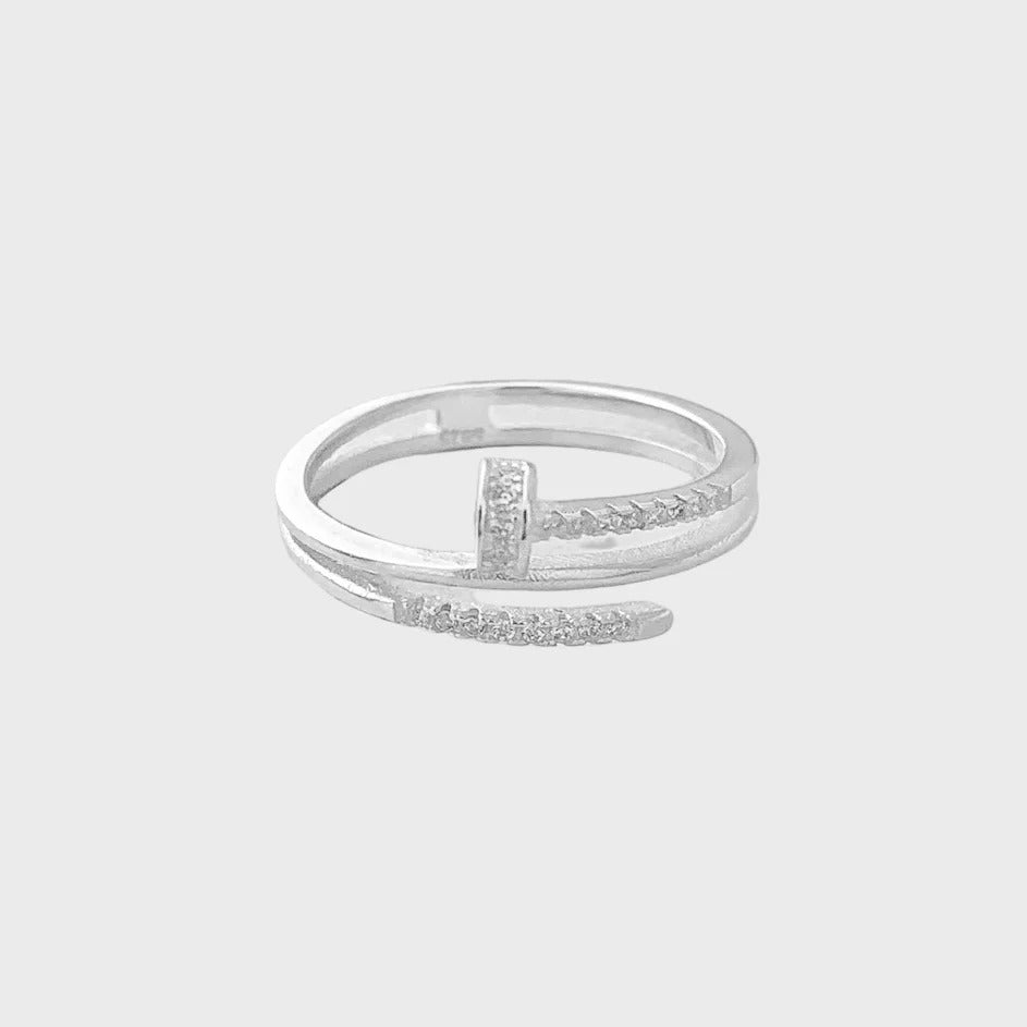 CZ Nail Cuff Ring