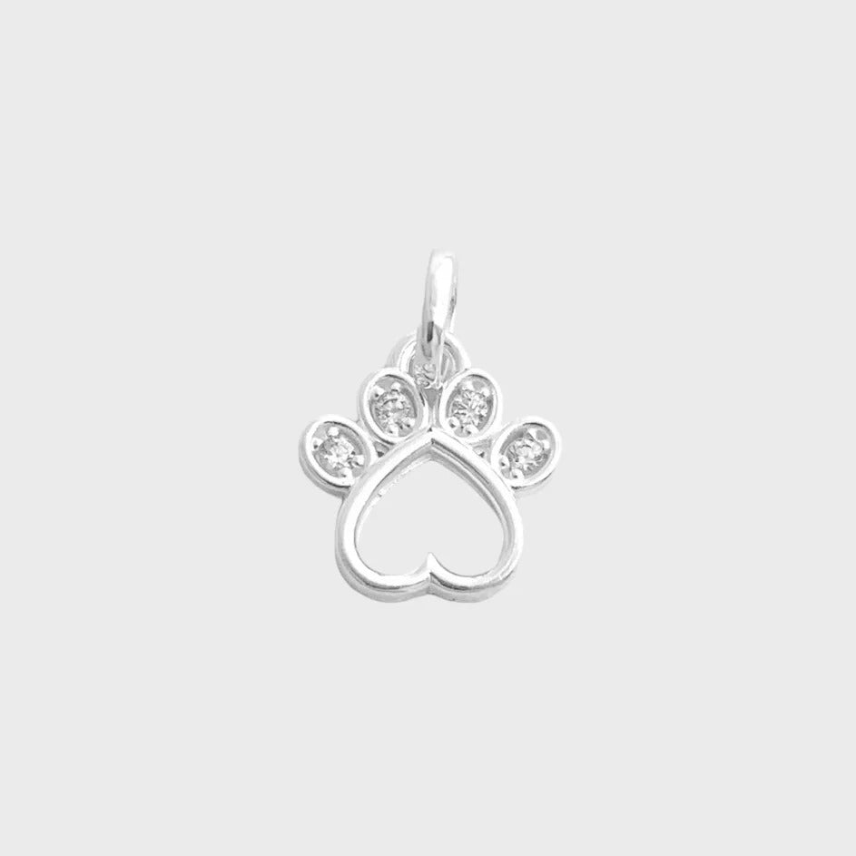 CZ Paw Pendant