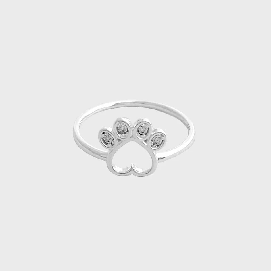 CZ Paw Ring