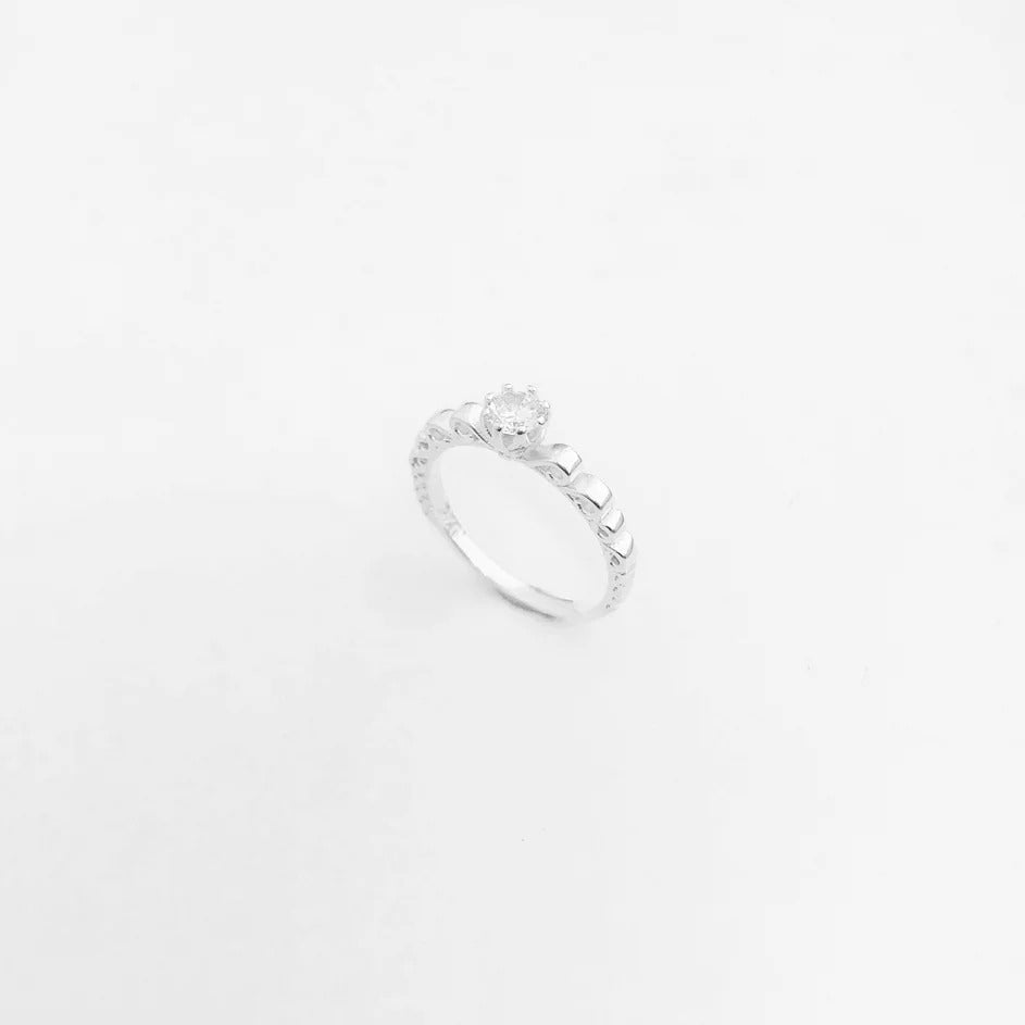 Solitaire Zirconia Ring