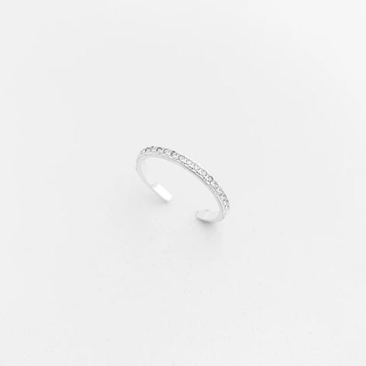 CZ Stones Pave Open Band Ring