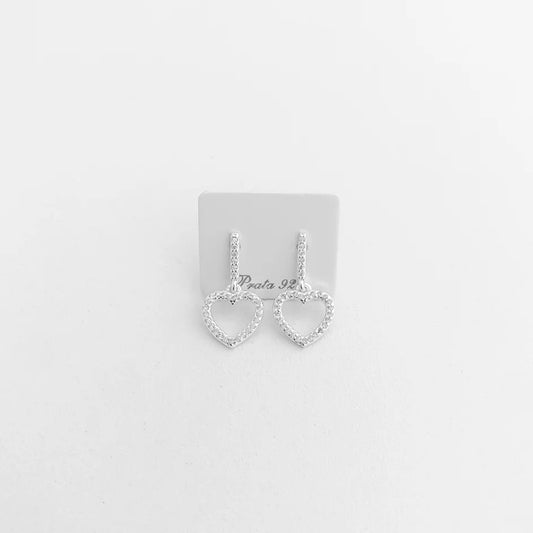 CZ Heart Dangle Earring