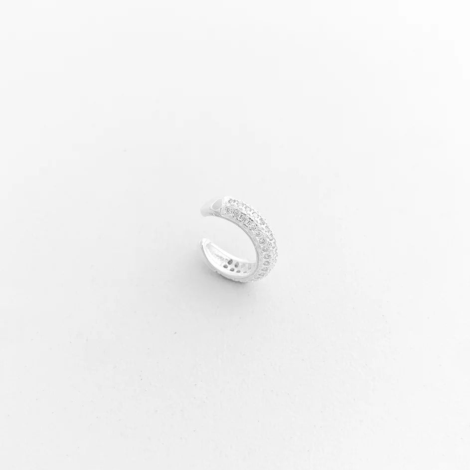 Thick White CZ Cuff Piercing