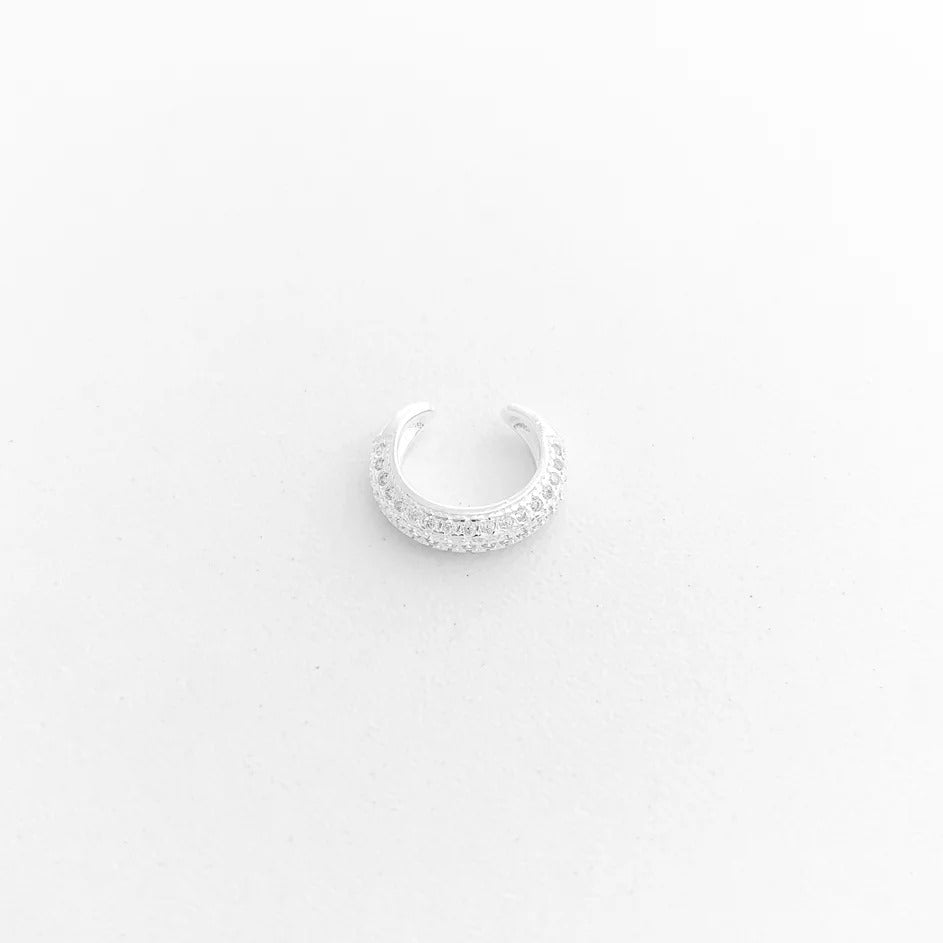 Thick White CZ Cuff Piercing