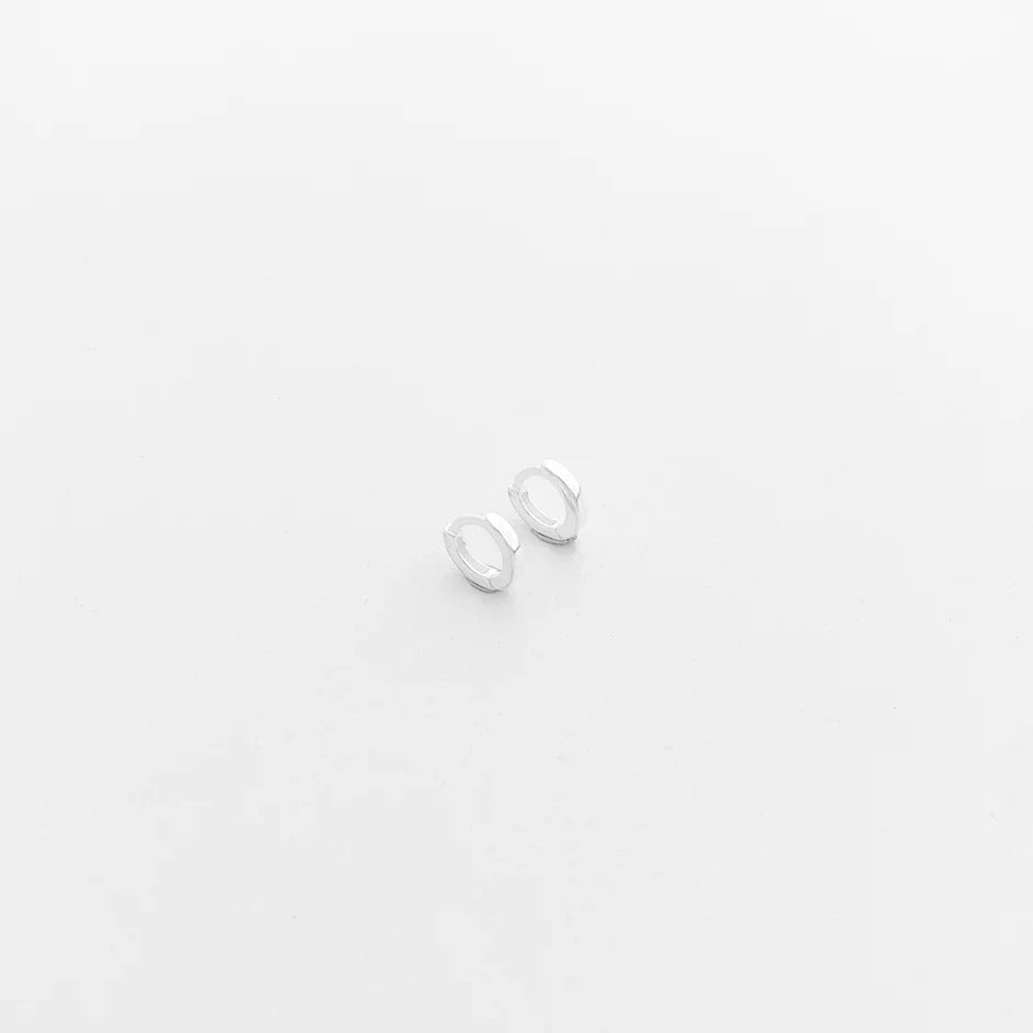 Tiny Silver Hoop Earring