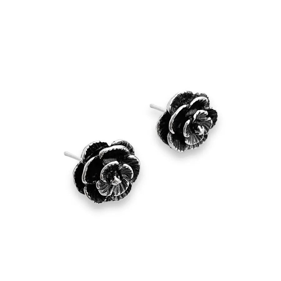 Oxidized Flower Earring