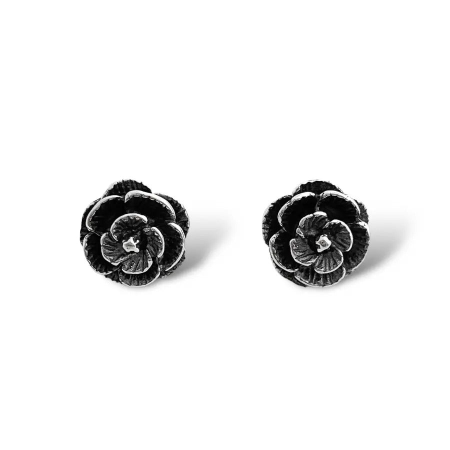 Oxidized Flower Earring