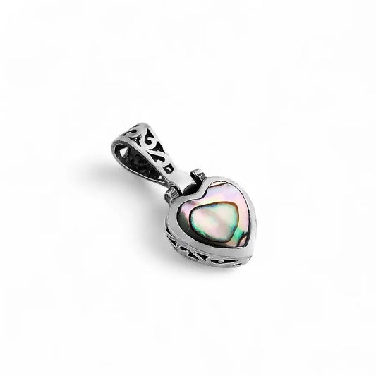 Boho Abalone Heart Pendant