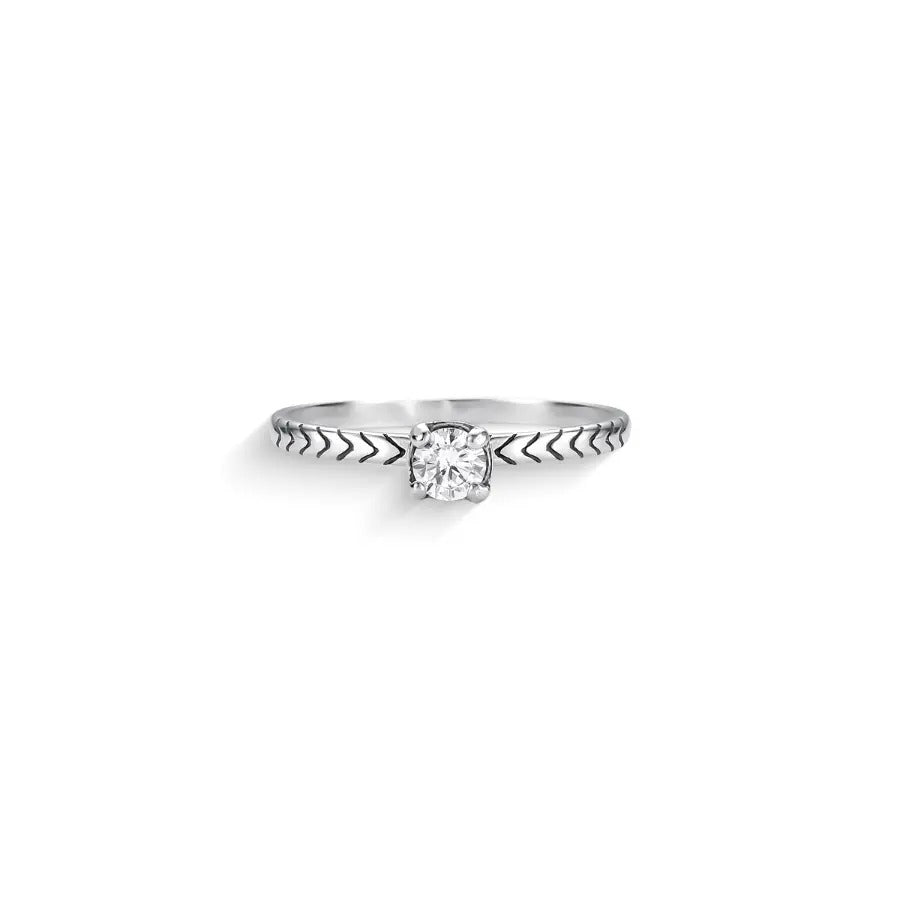 CZ Solitaire Ring