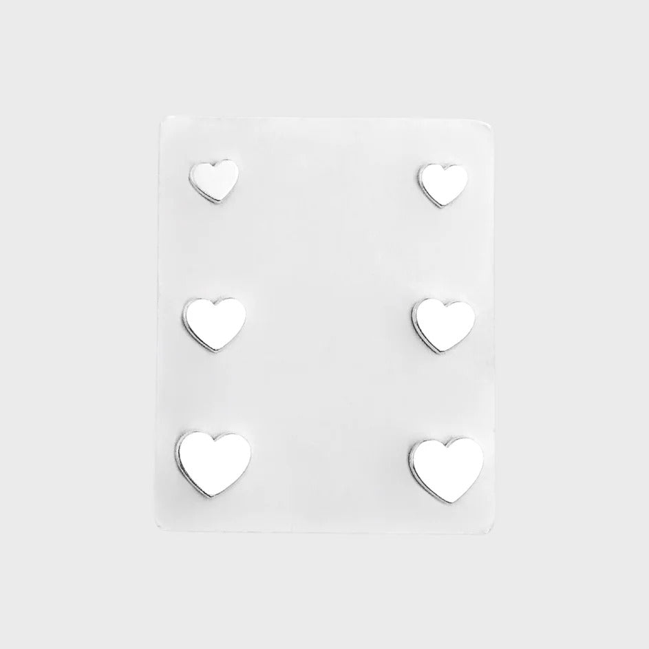 Hearts Stud Earring Set