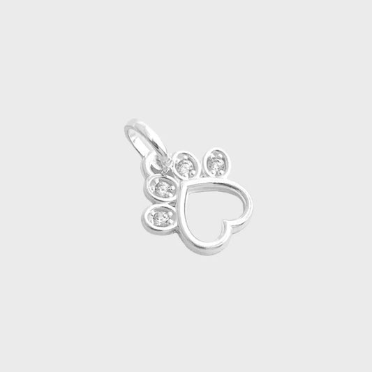 CZ Paw Pendant