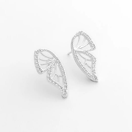 CZ Butterfly Wing Earring