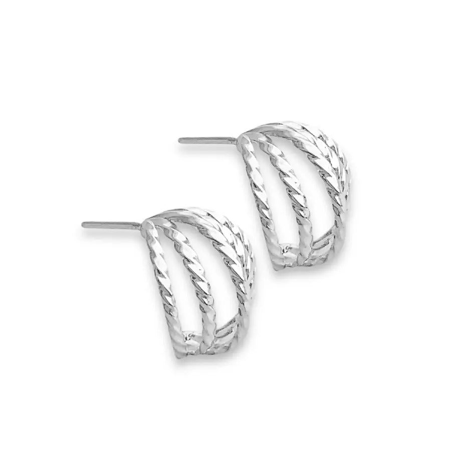 Twisted Twirl Stud Earring